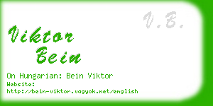 viktor bein business card